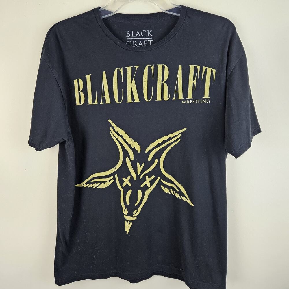 BLACKCRAFT CULT WRESTLING PENTAGRAM ANIMAL SKULL SHIRT Mens Large